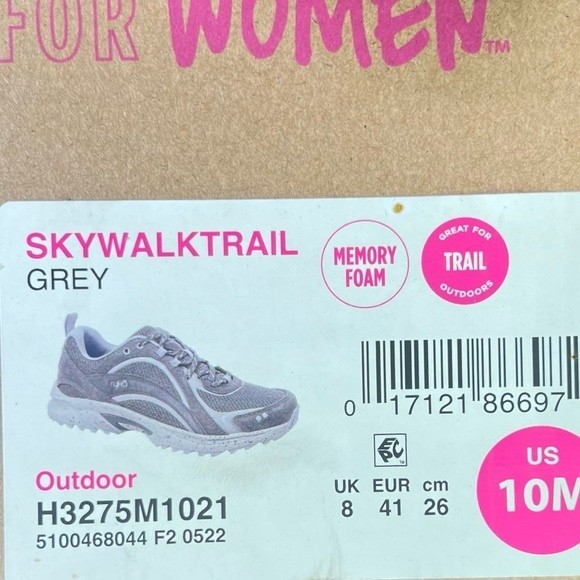 NEW Ryka Womens Size 10 Sky Walk Trail Gray Grey Walking Running Shoes Sneakers - Picture 13 of 13